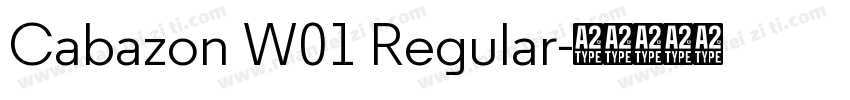 Cabazon W01 Regular字体转换